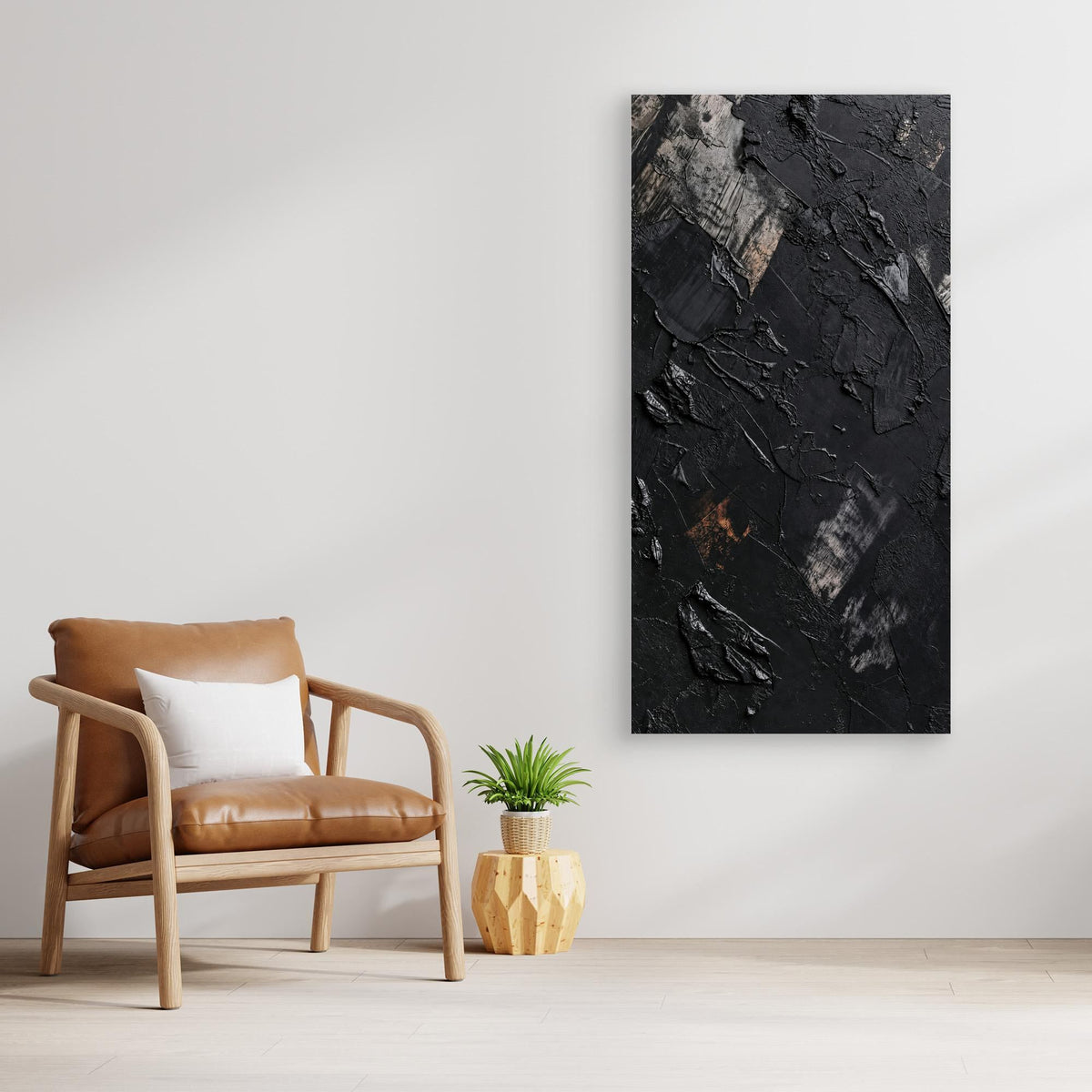 Silent Depth — czarny obraz abstrakcyjny