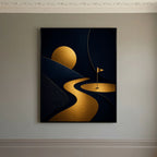 Golden Ribbon – arte golfistica moderna, dalla collezione golf Mens Wall Co.