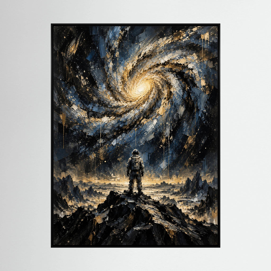 Where Earth Ends — abstrakcyjny obraz astronauty