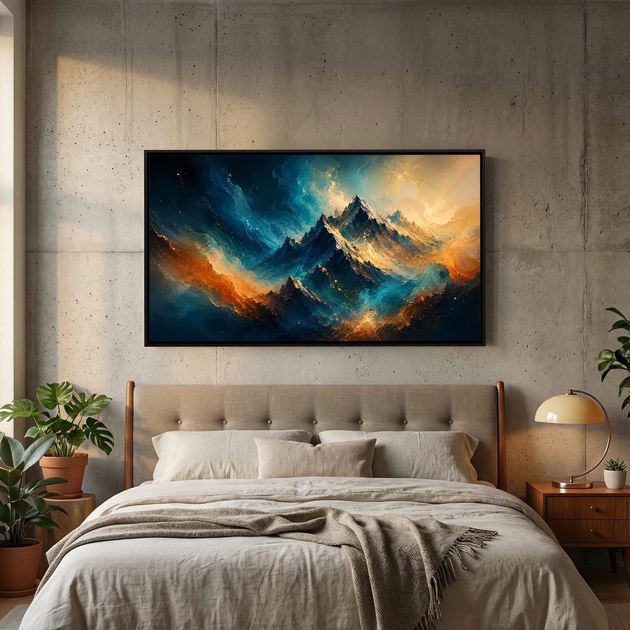 Elemental Valley – Abstract Mountain Painting