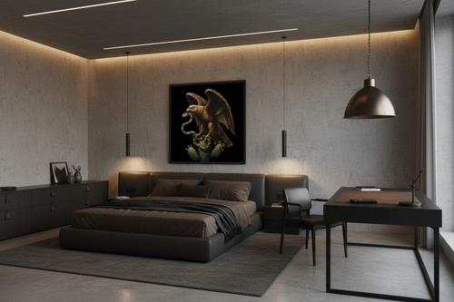 aztec eagle art for bedroom