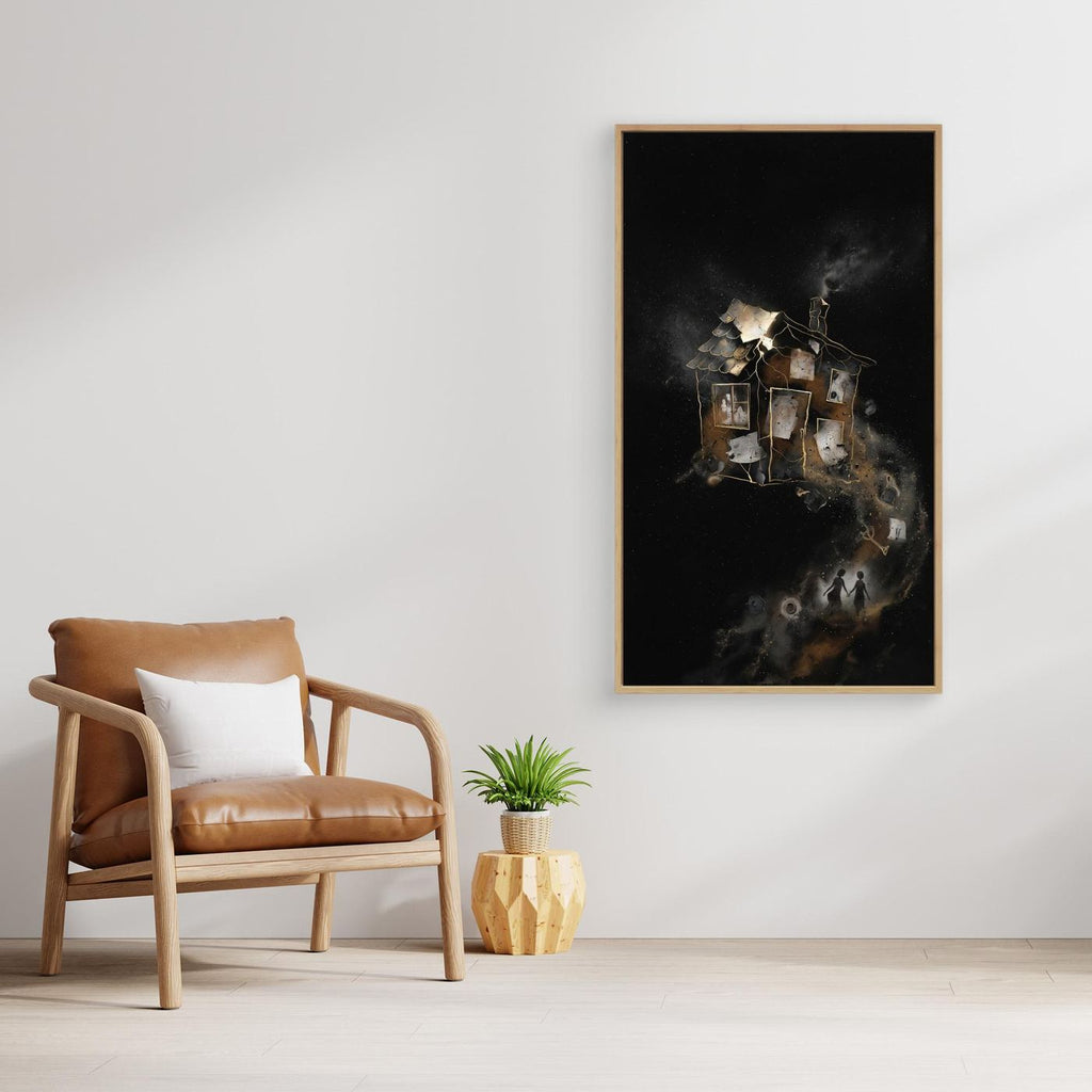 The House Time Took Back – Dark Abstract Wall Art