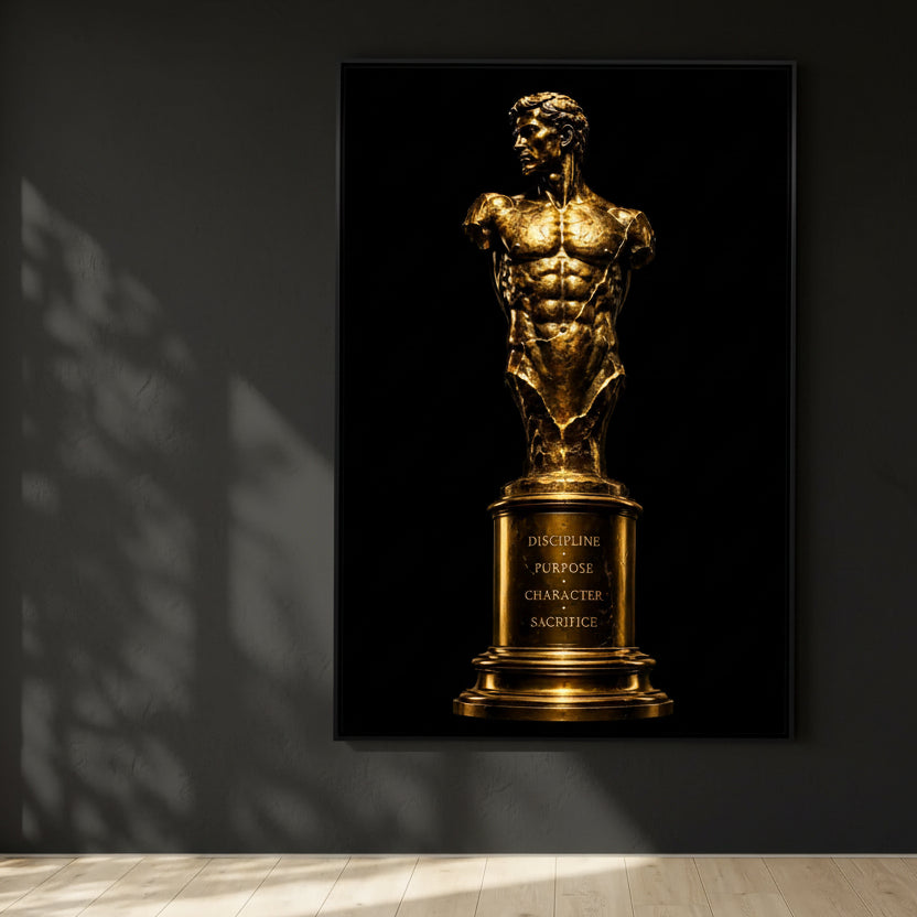 The Prize – Gold Man Trophy Painting & Wall Art