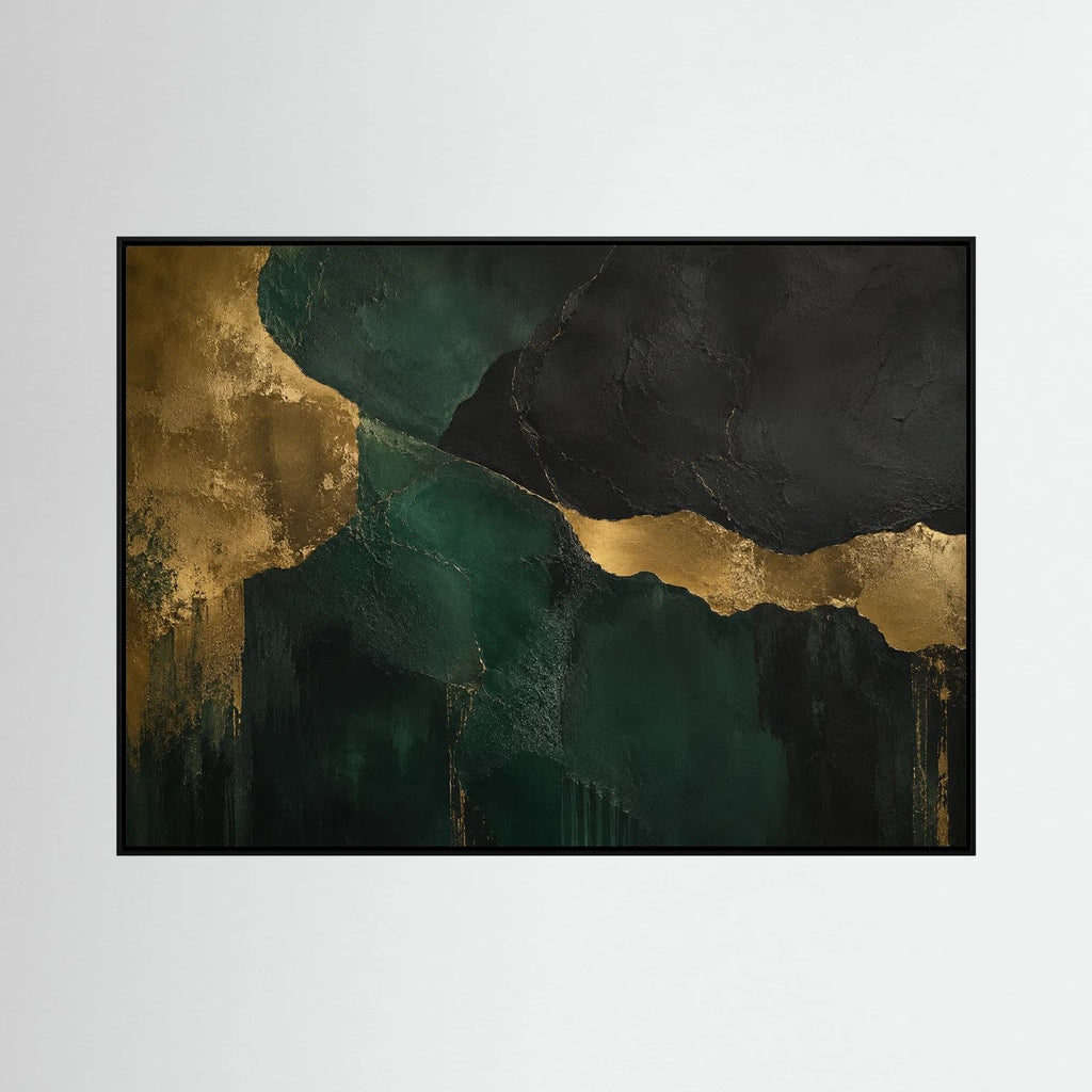 Emerald Dominion – Luxury Emerald & Gold Abstract Wall Art | Mens Wall Co.