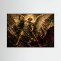 Cast Down – Archangel Michael Defeating Lucifer Painting Canvas