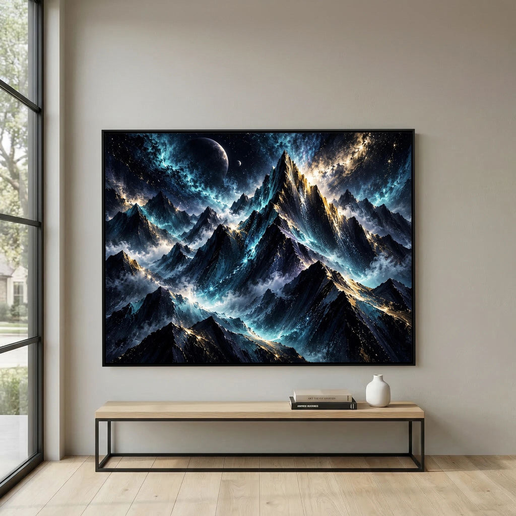 Space Mountain- Dark Mountain Painting
