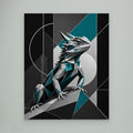 Horned Prism – Geometric Gecko Wall Art