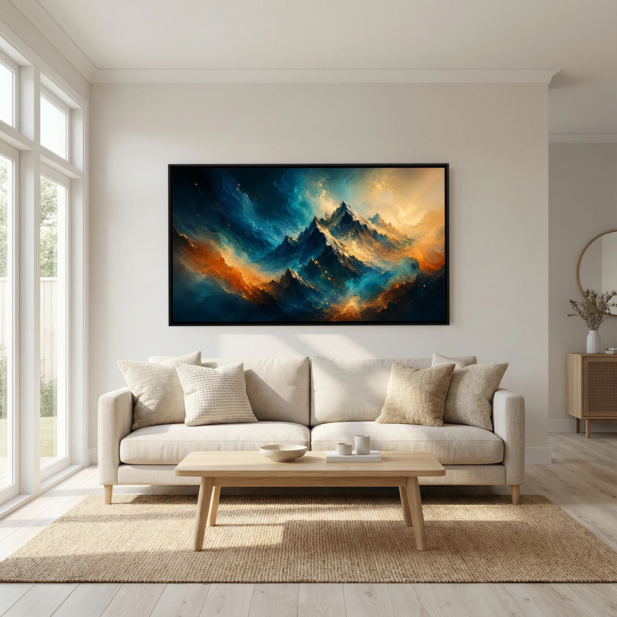 Elemental Valley – Abstract Mountain Painting