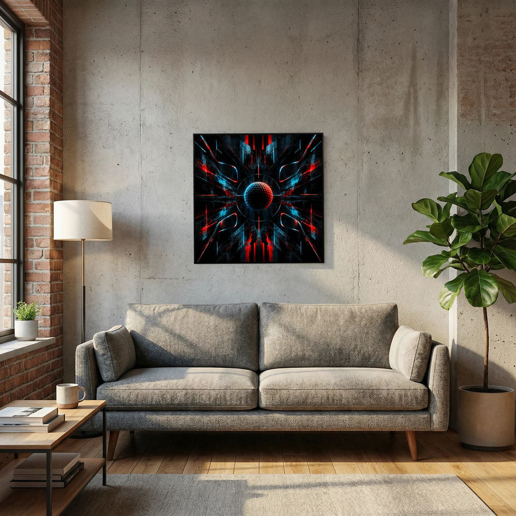 Symmetry of the Game golf ball art from the Mens Wall Co. golf collection