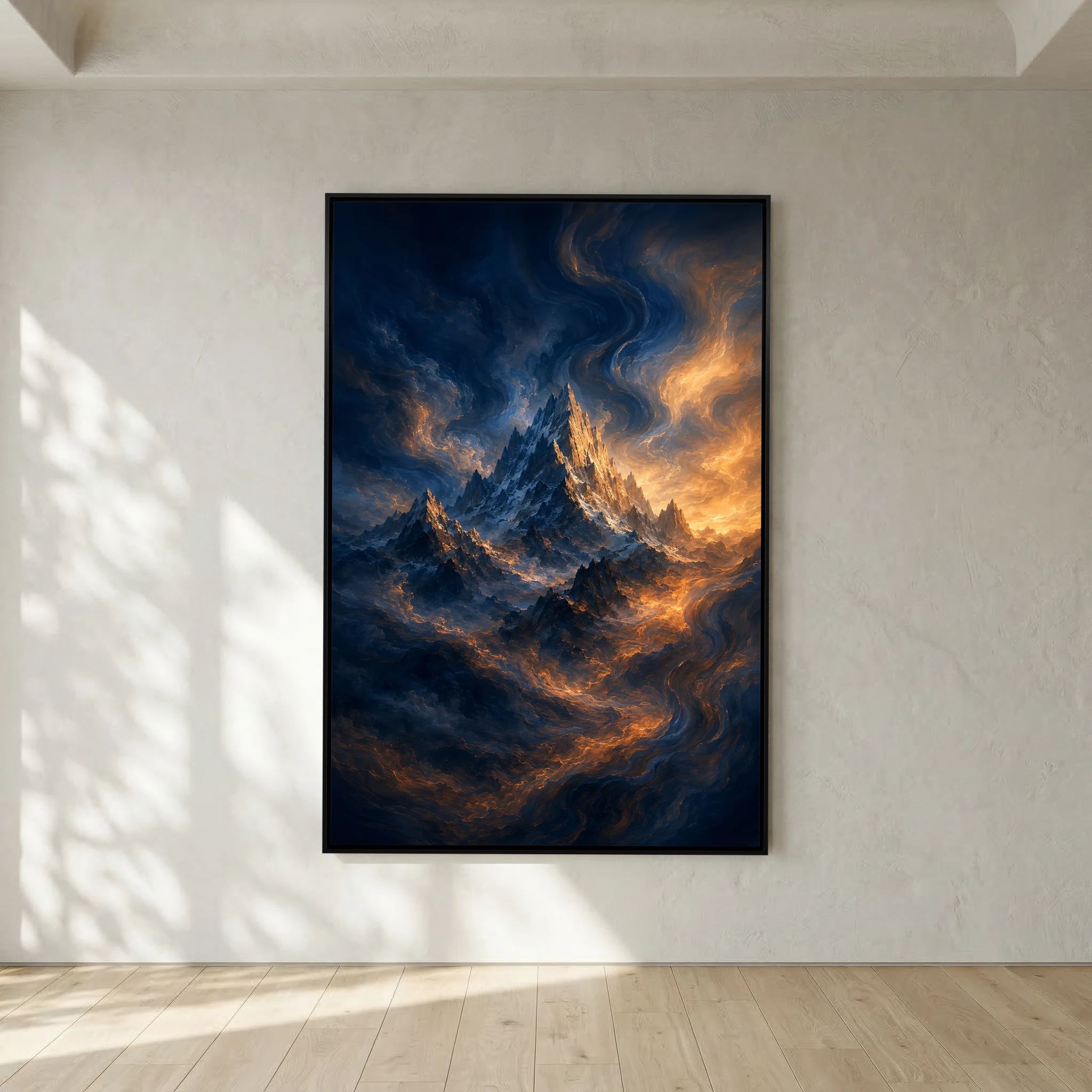Fire Flow - Modern Mountain Art