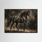 Untamed Authority – Black Horse Wall Art