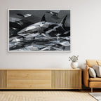 Platinum Apex – Quadro geometrico di squalo