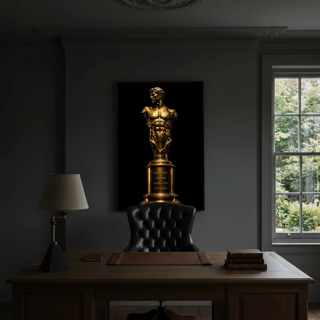 The Prize – Gold Man Trophy Painting & Wall Art