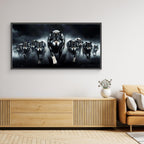Alpha Wolf Leading the Pack – Quadro di lusso