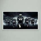 Alpha Wolf Leading the Pack – Quadro di lusso