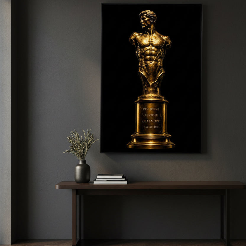 The Prize – Gold Man Trophy Painting & Wall Art