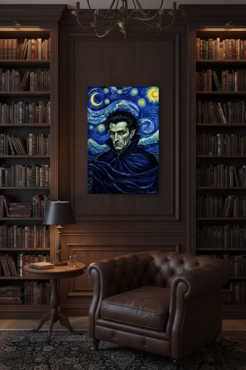 Dracula – Van Gogh-inspirierter Leinwanddruck