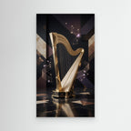 Golden Resonance – Quadro geometrico di arpa