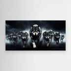 Alpha Wolf Leading the Pack – Quadro di lusso