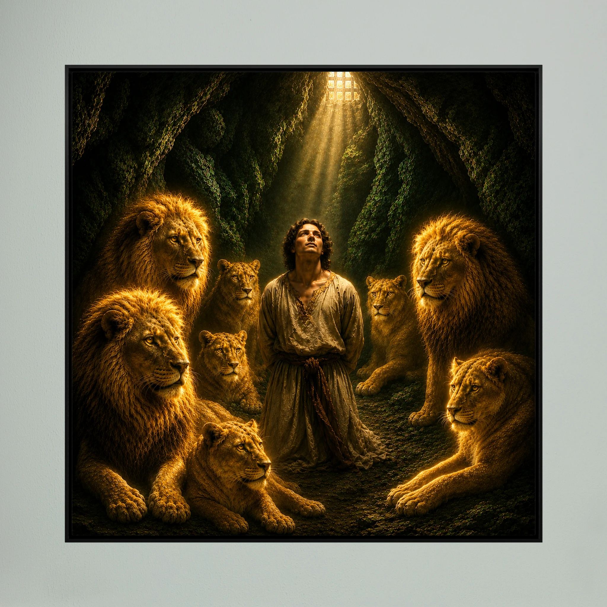 Unshaken – Daniel in the Lions’ Den Raphael Style Painting Canvas