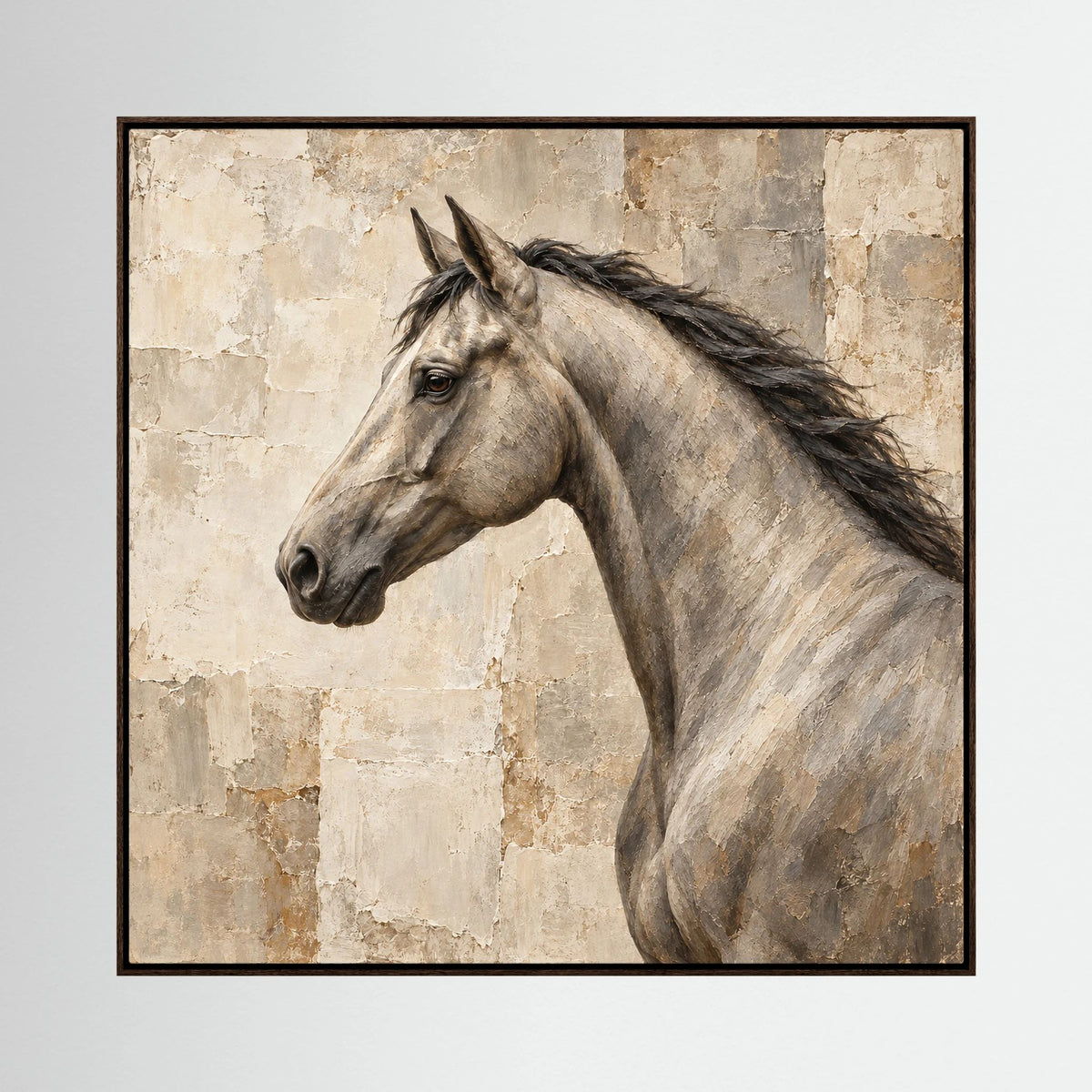 Quiet Strength — obraz konia w neutralnych barwach