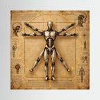 The Measure of Tomorrow — Quadro di robot ispirato a Da Vinci