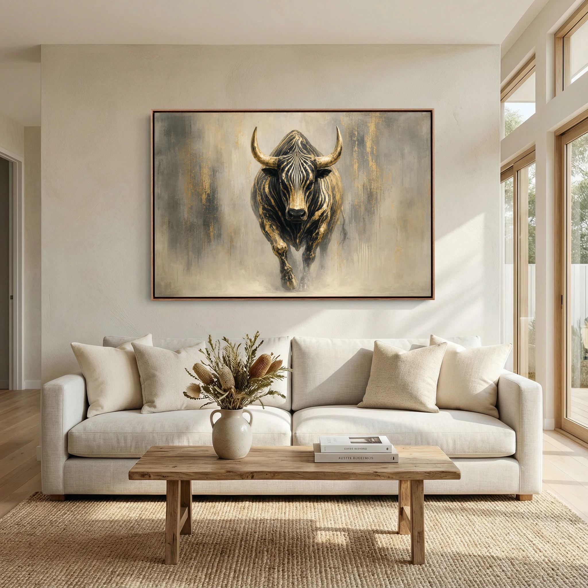 Golden-Horned Bull in Mis