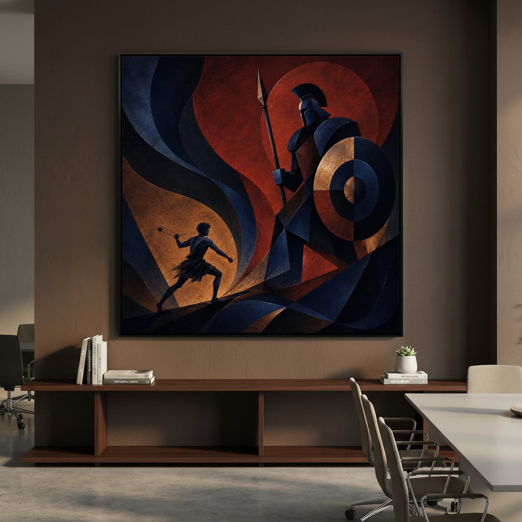 Against the Giant – David & Goliath Canvas Wall Art