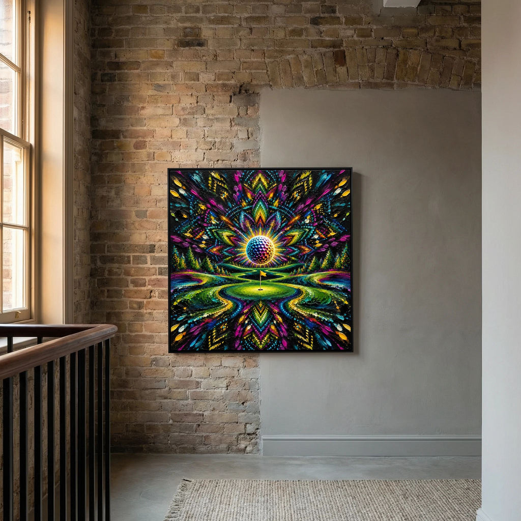 Radiant Links psychedelic golf art from the Mens Wall Co. golf collection
