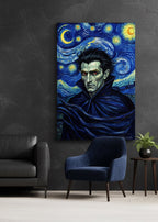 Arte del dipinto di Dracula in stile Van Gogh