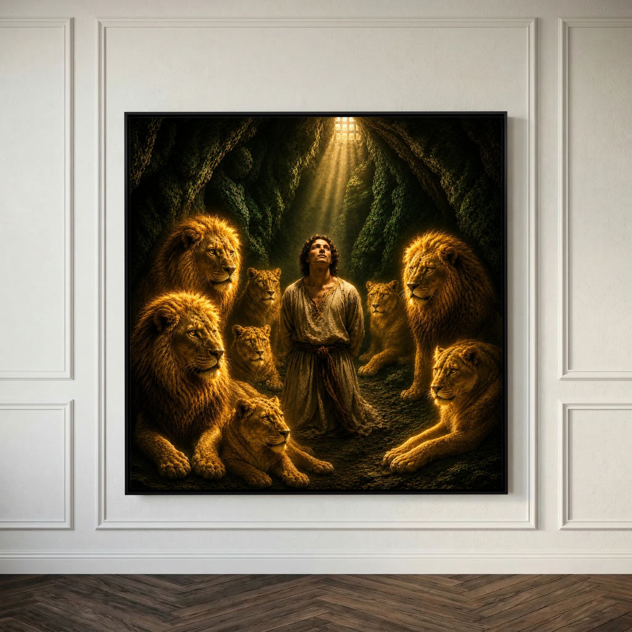 Unshaken – Daniel in the Lions’ Den Raphael Style Painting Canvas