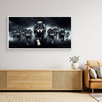 Alpha Wolf Leading the Pack – Quadro di lusso