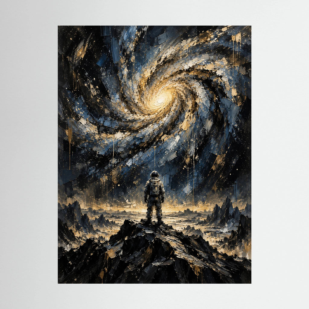 Where Earth Ends — abstrakcyjny obraz astronauty