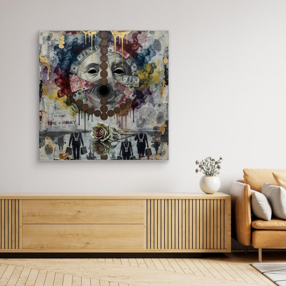 In Debt We Trust – Money Wall Art