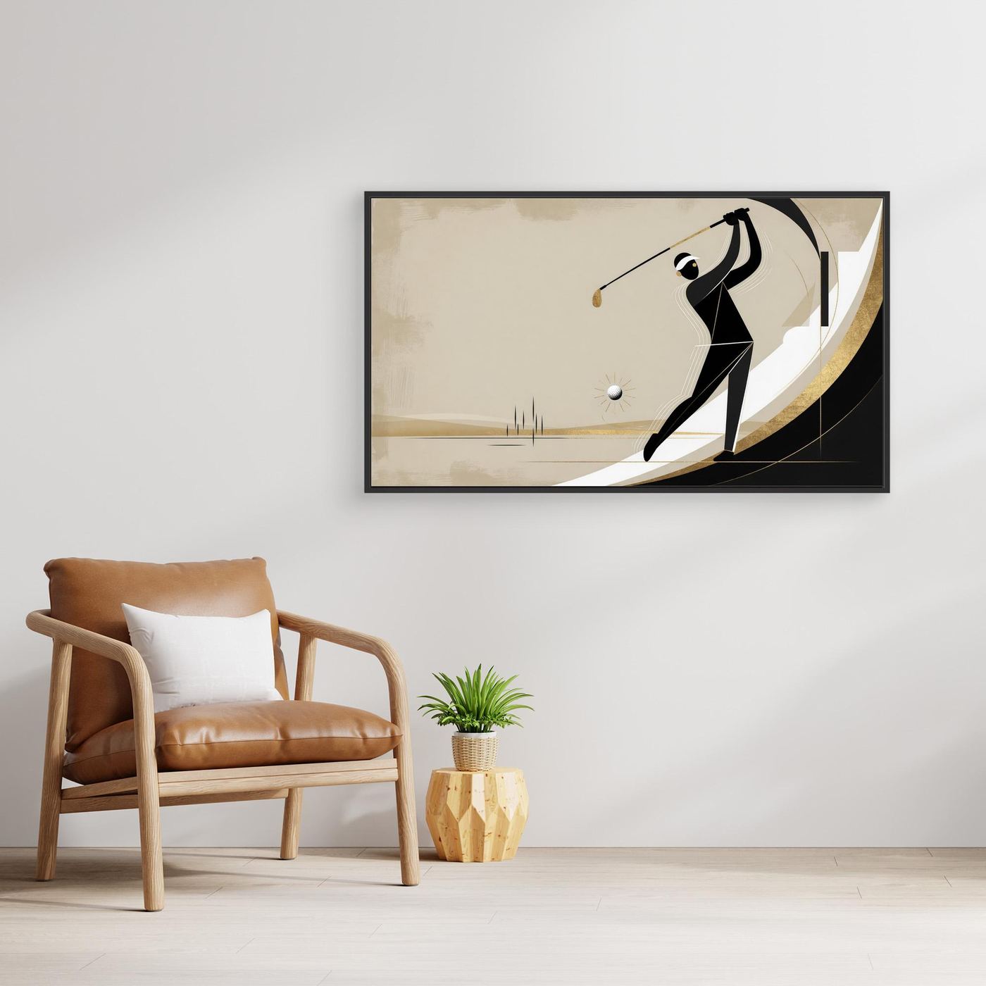 Eagle Swing – Abstract Golf Wall Art**