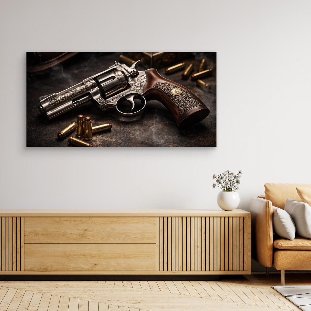 Smoke & Steel – Revolver Wall Art