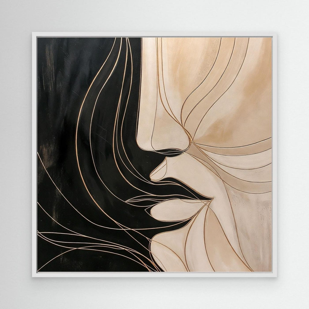 Silent Outline – Abstract Faces Wall Art
