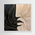 Silent Outline – Quadro di volti astratti