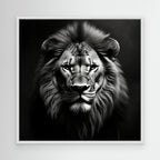 Black and White Lion – Quadro d'impatto