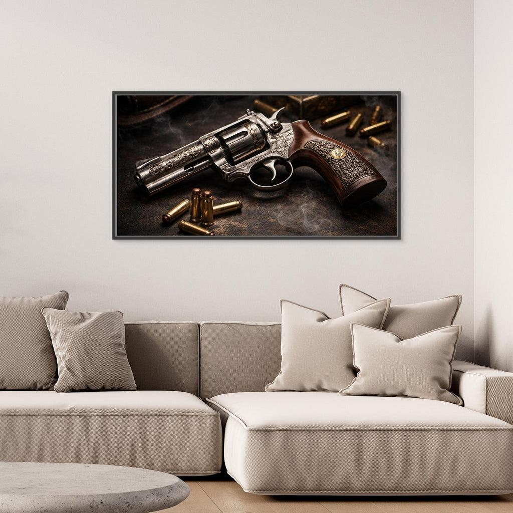 Smoke & Steel – Revolver Wall Art