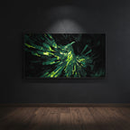 Emerald Phoenix Surge – Quadro astratto per uomini