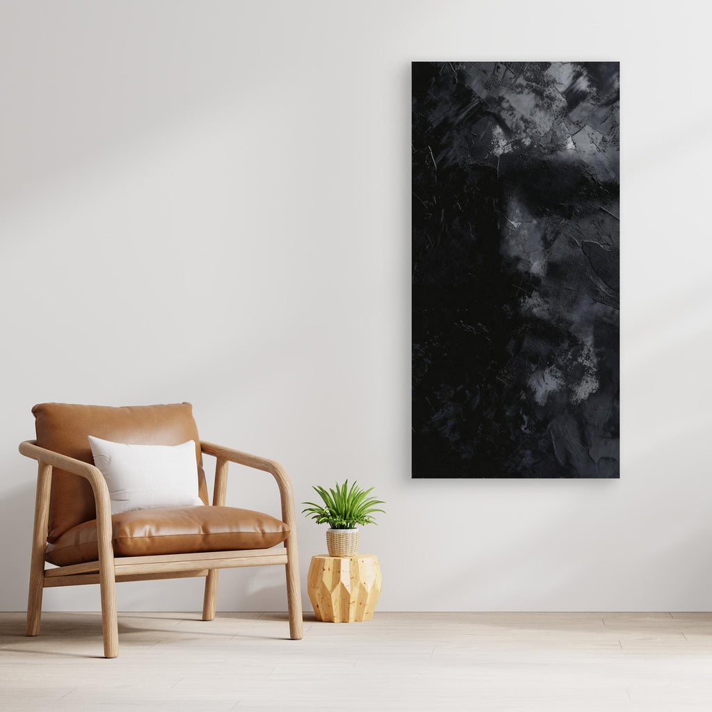 In The Shadow - Black Abstract Art