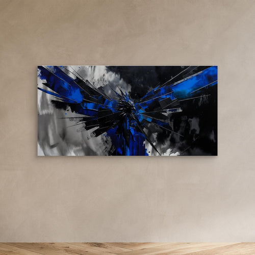 Blue Phoenix Breakthrough – Abstract Wall Art for Men