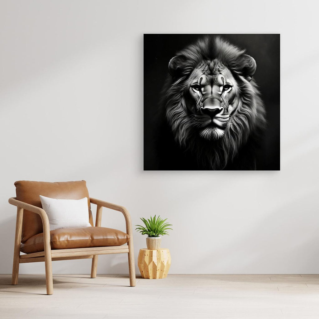 Black and White Lion – Statement Wall Art