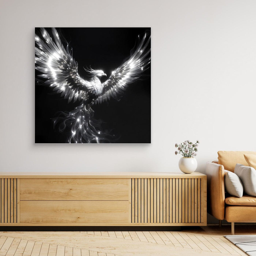 Silver Rising Phoenix – Wall Art for Men