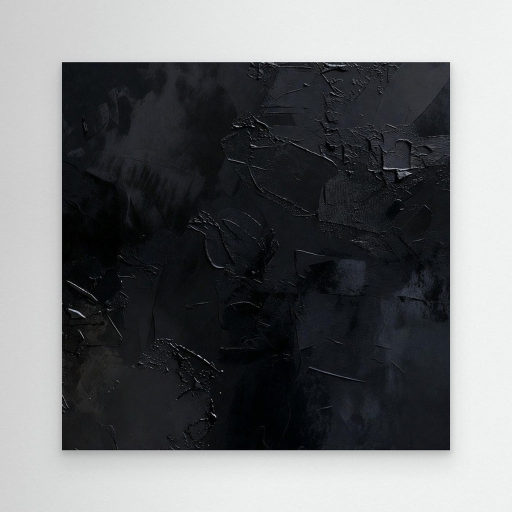 Midnight Depth – Black Abstract Wall Art