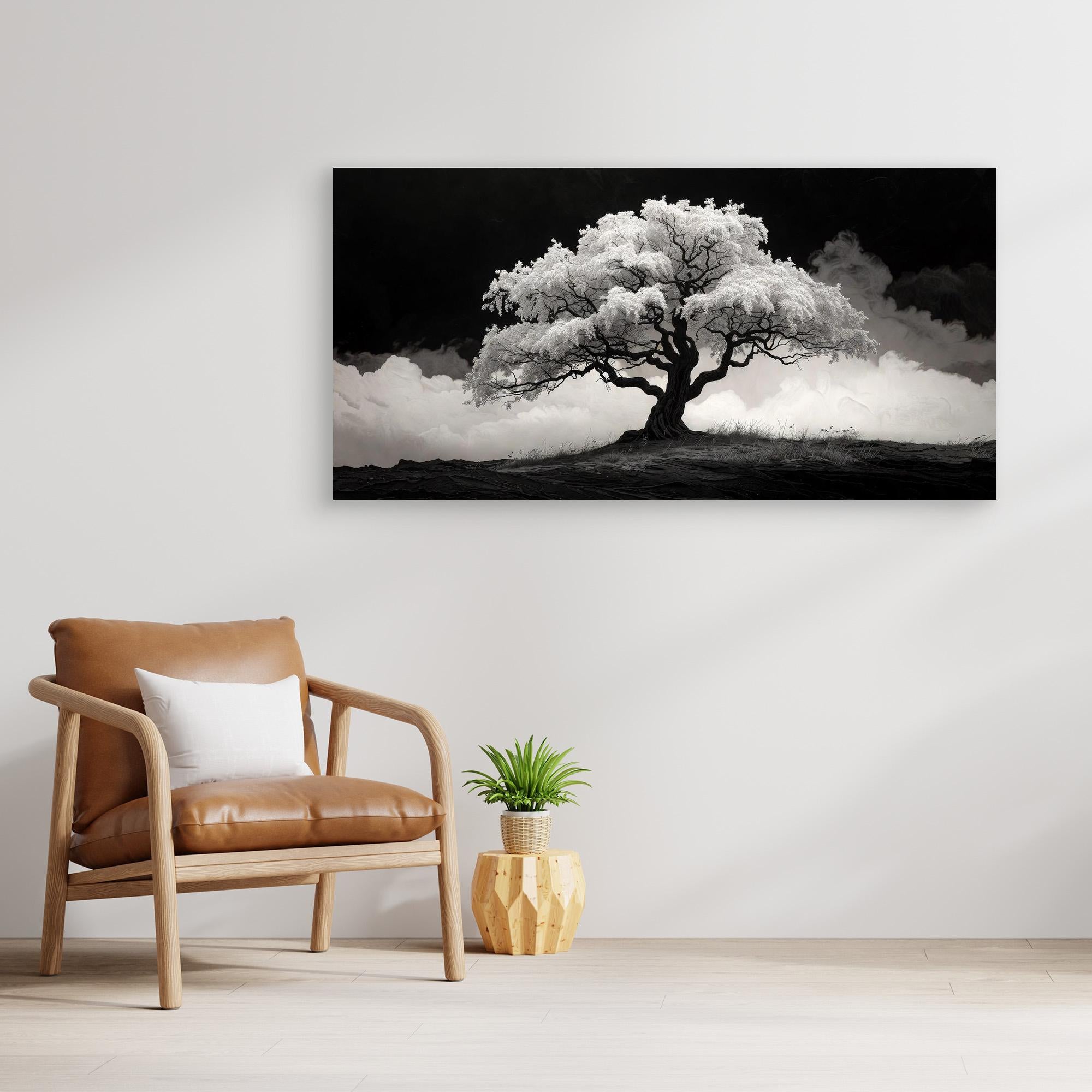Black and White Tree – Modern Wall Art