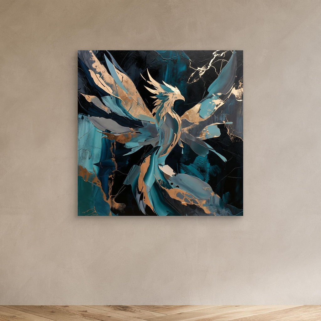 eal Phoenix Rebirth – Abstract Wall Art for Men