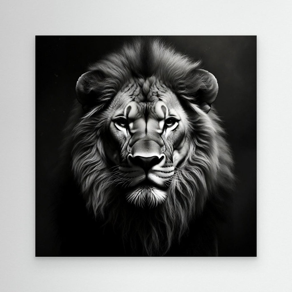 Black and White Lion – Statement Wall Art