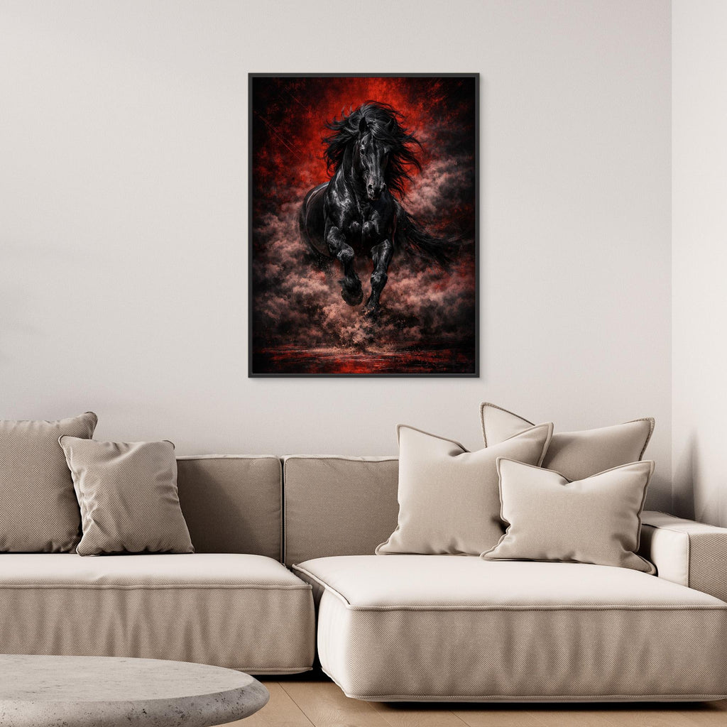 Black Reign – Luxury Stallion Wall Art